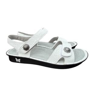 Alegria NEW Vienna Delicate White Leather Sandal Women size 41 US 11